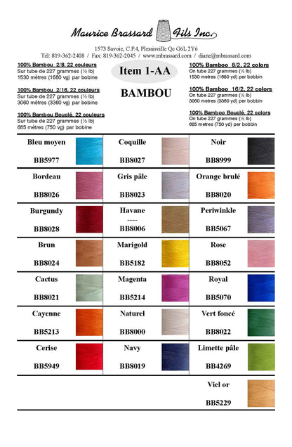 Venne 100% cotton Ne 8/2 - Nm 14/2 – 250g – 51 colours