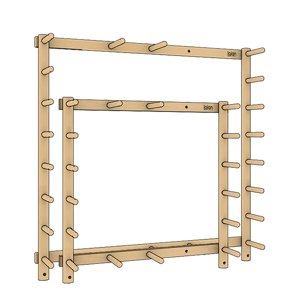 3D-Ansicht der Lojan Schärrahmen – beide Größen im Vergleich