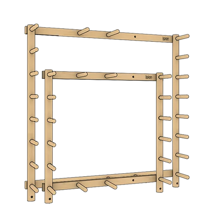 3D-Ansicht der Lojan Schärrahmen – beide Größen im Vergleich