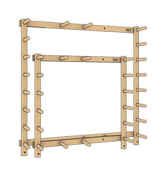 3D-Ansicht der Lojan Schärrahmen – beide Größen im Vergleich